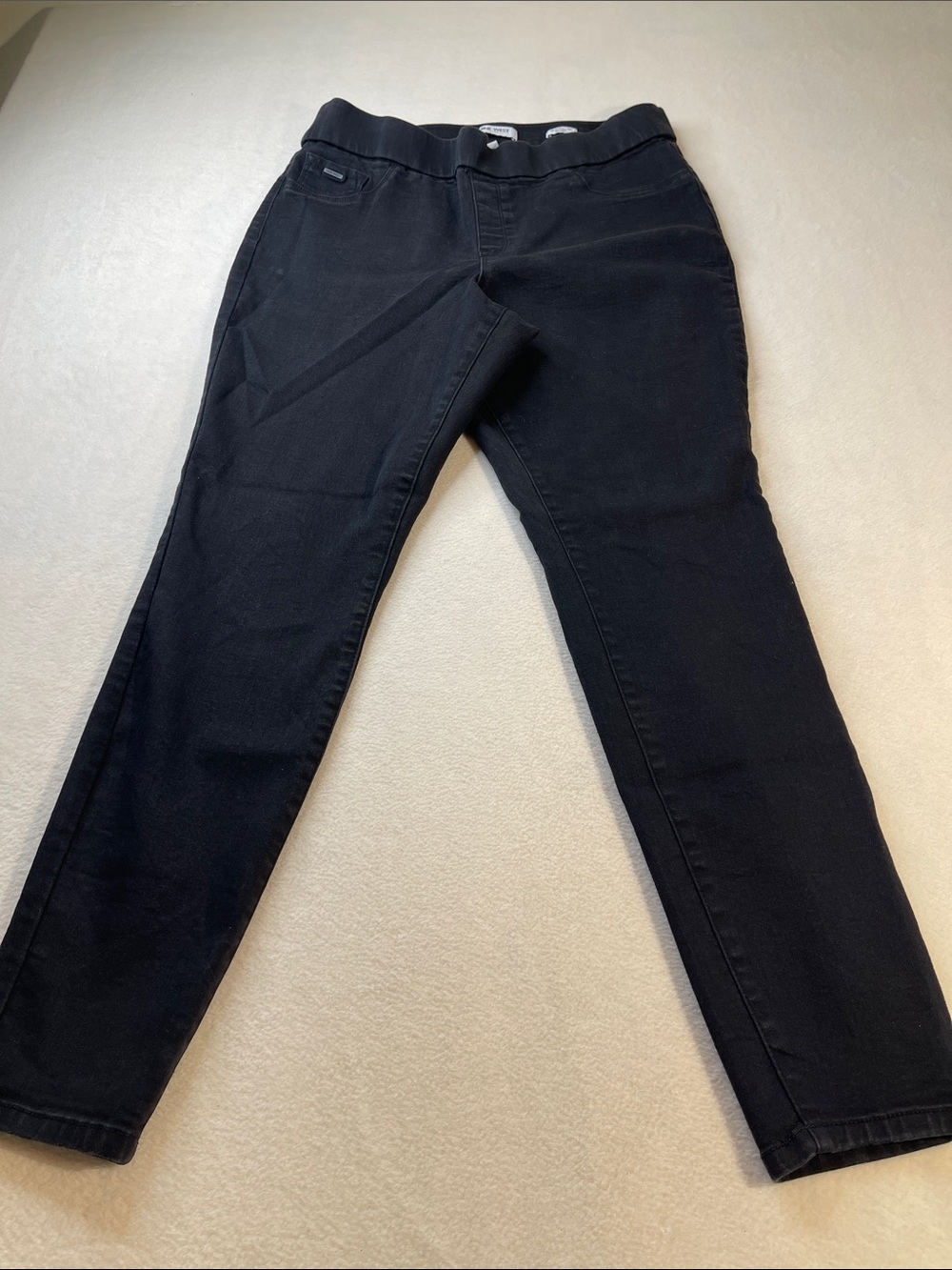 Nine West Black Jeans HEIDI PULL ON SKINNY WOMENS SIZE 16